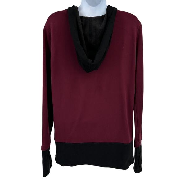 Evy's Tree Hoodie Womens L Maroon Black Zip-Up The Jacquelin Lace Trim Whimsy - Picture 4 of 8